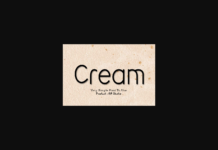Cream Font Cream Font Poster 1
