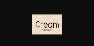 Cream Font Poster 1