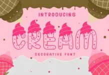 Cream Font Cream Font Poster 1