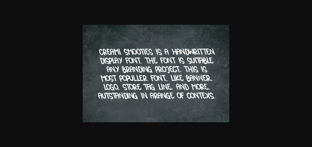 Creami Smooties Font Poster 2