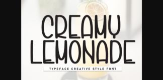 Creamy Lemonade Font Poster 1