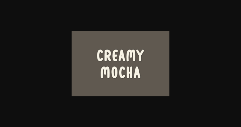 Creamy Mocha Font Poster 3