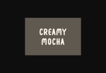 Creamy Mocha Font Poster 1