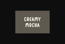Creamy Mocha Font Creamy Mocha Font Poster 1
