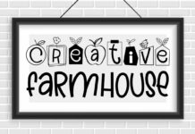 Creative Farmhouse Font Poster 1