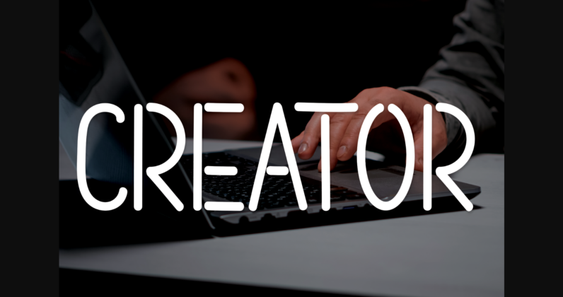 Creator Font Poster 3