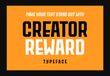 Creator Reward Font Poster 1