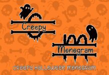 Creepy Halloween Monogram Font Poster 1