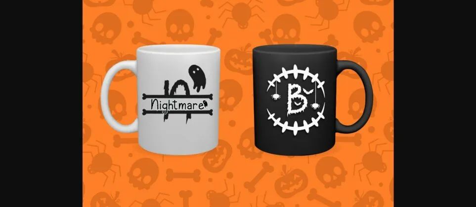 Creepy Halloween Monogram Font Poster 7