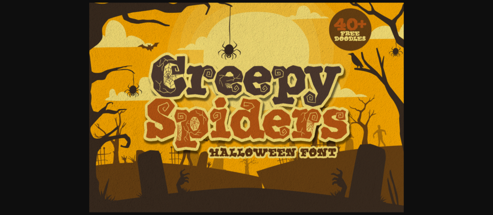 Creepy Spiders Font Poster 3