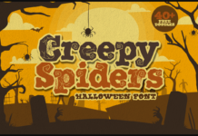 Creepy Spiders Font Poster 1