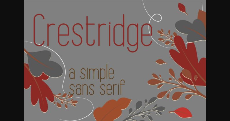 Crestridge Font Poster 3