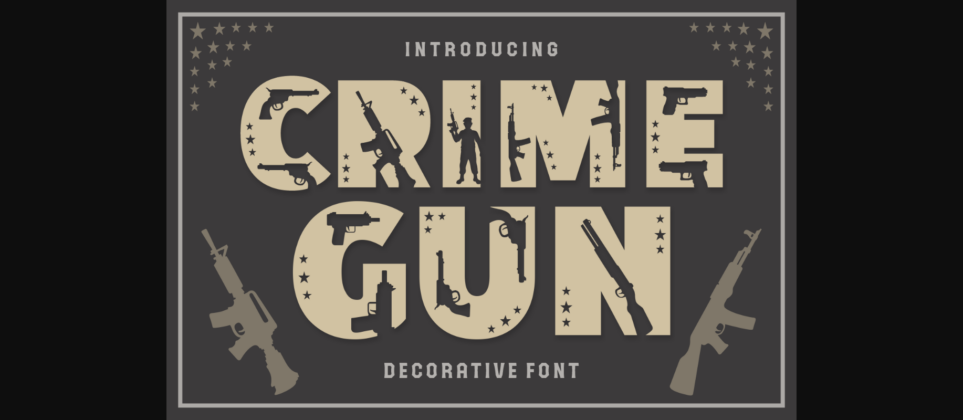 Crime Gun Font Poster 3