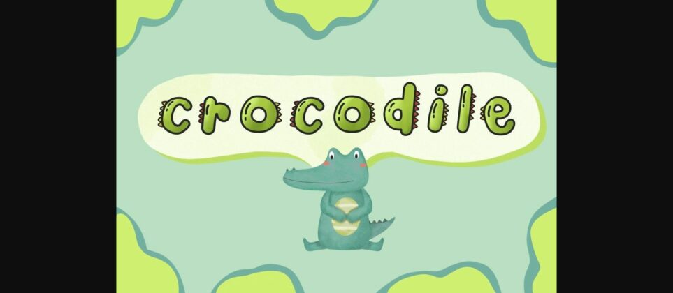 Crocodile Font Poster 3