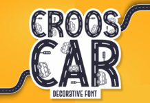Croos Car Font Poster 1