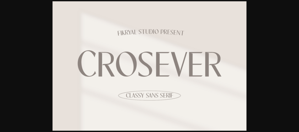 Crosever Font Poster 3
