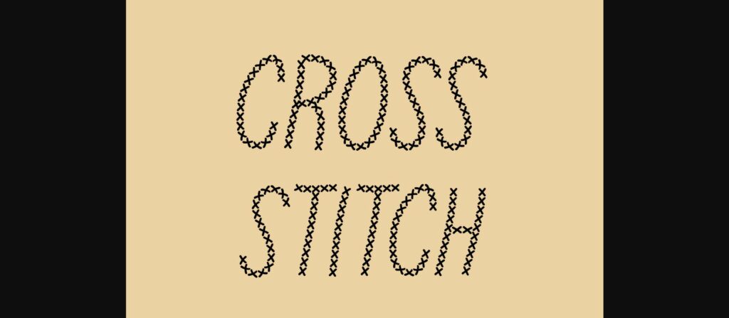 Cross Stitch Font Poster 1