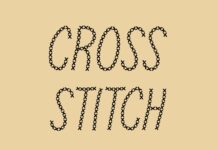 Cross Stitch Font Poster 1