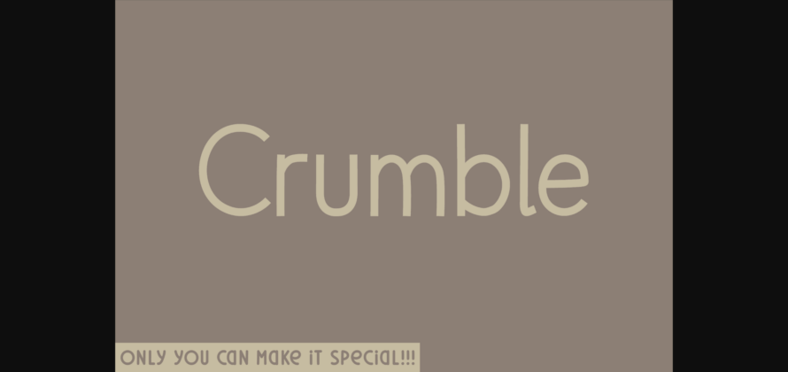 Crumble Font Poster 3