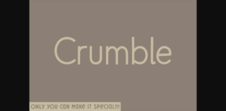 Crumble Font Poster 1