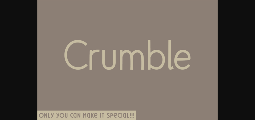 Crumble Font Poster 1