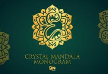 Crystal Mandala Monogram Font Poster 1