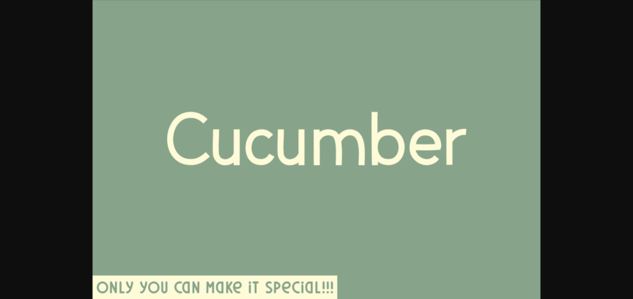 Cucumber Font Poster 3