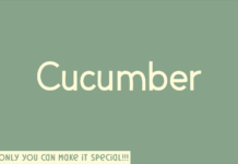 Cucumber Font Poster 1