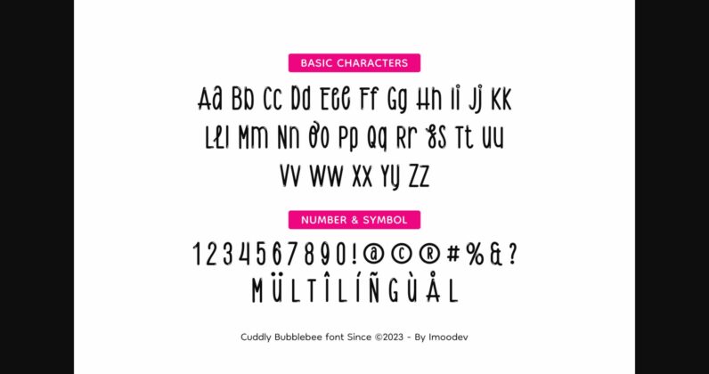 Cudly Bubblebee Font Poster 5