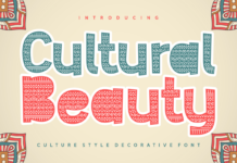 Cultural Beauty Font Cultural Beauty Font Poster 1