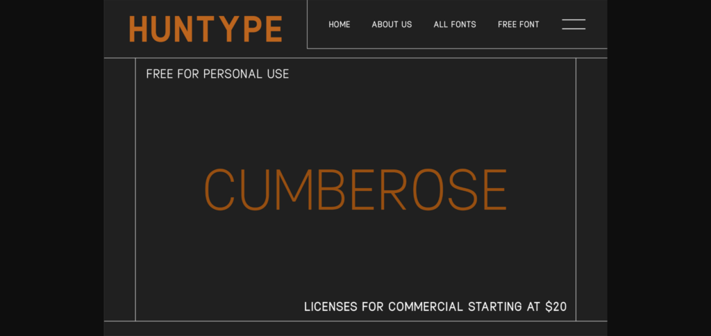 Cumberose Font Poster 4