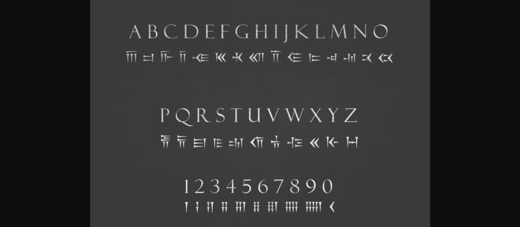 Cuneiform Font Poster 4