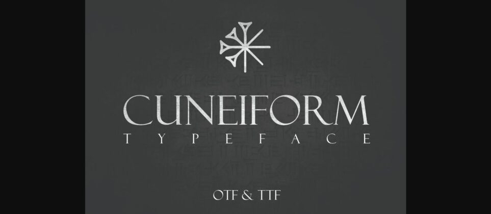 Cuneiform Font Poster 3