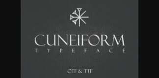 Cuneiform Font Poster 1