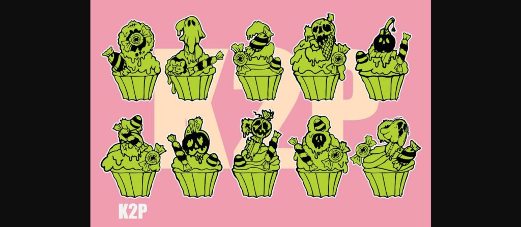 Cupcake Ghoul Candy Font Poster 6