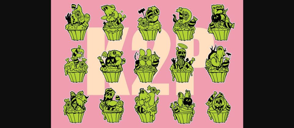 Cupcake Ghoul Candy Font Poster 7