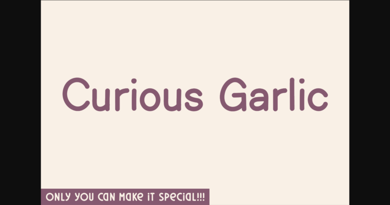 Curious Garlic Font Poster 3