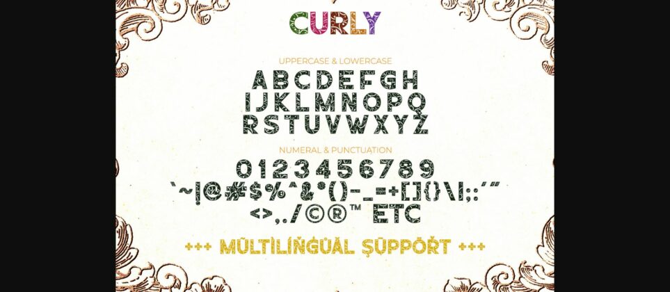 Curly Font Poster 9