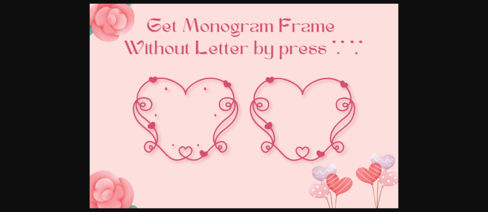 Curly Valentine Monogram Font Poster 6