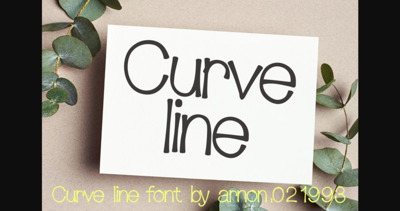 Curve Line Font Poster 3