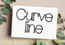 Curve Line Font Poster 1