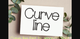 Curve Line Font Poster 1