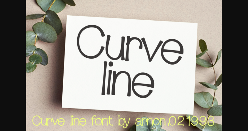 Curve Line Font Poster 1