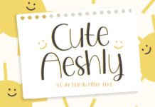 Cute Aeshly Font Poster 1