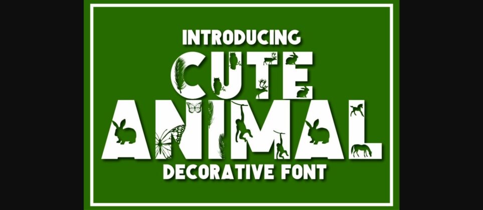 Cute Animal Font Poster 3