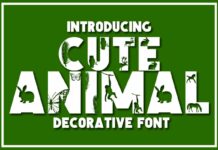 Cute Animal Font Poster 1