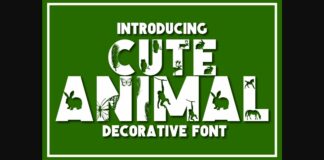 Cute Animal Font Poster 1