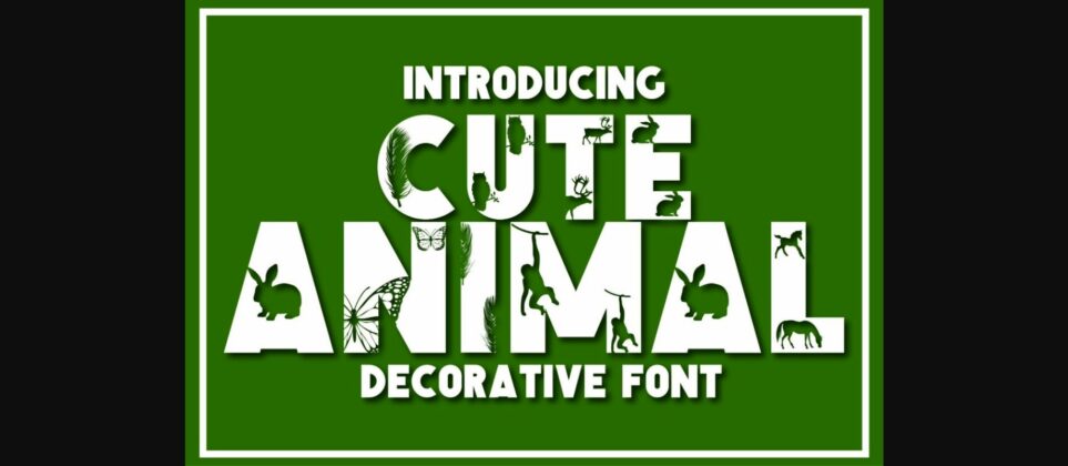 Cute Animal Font Poster 1