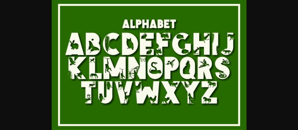 Cute Animal Font Poster 4