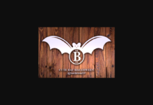 Cute Bat Halloween Font Poster 1